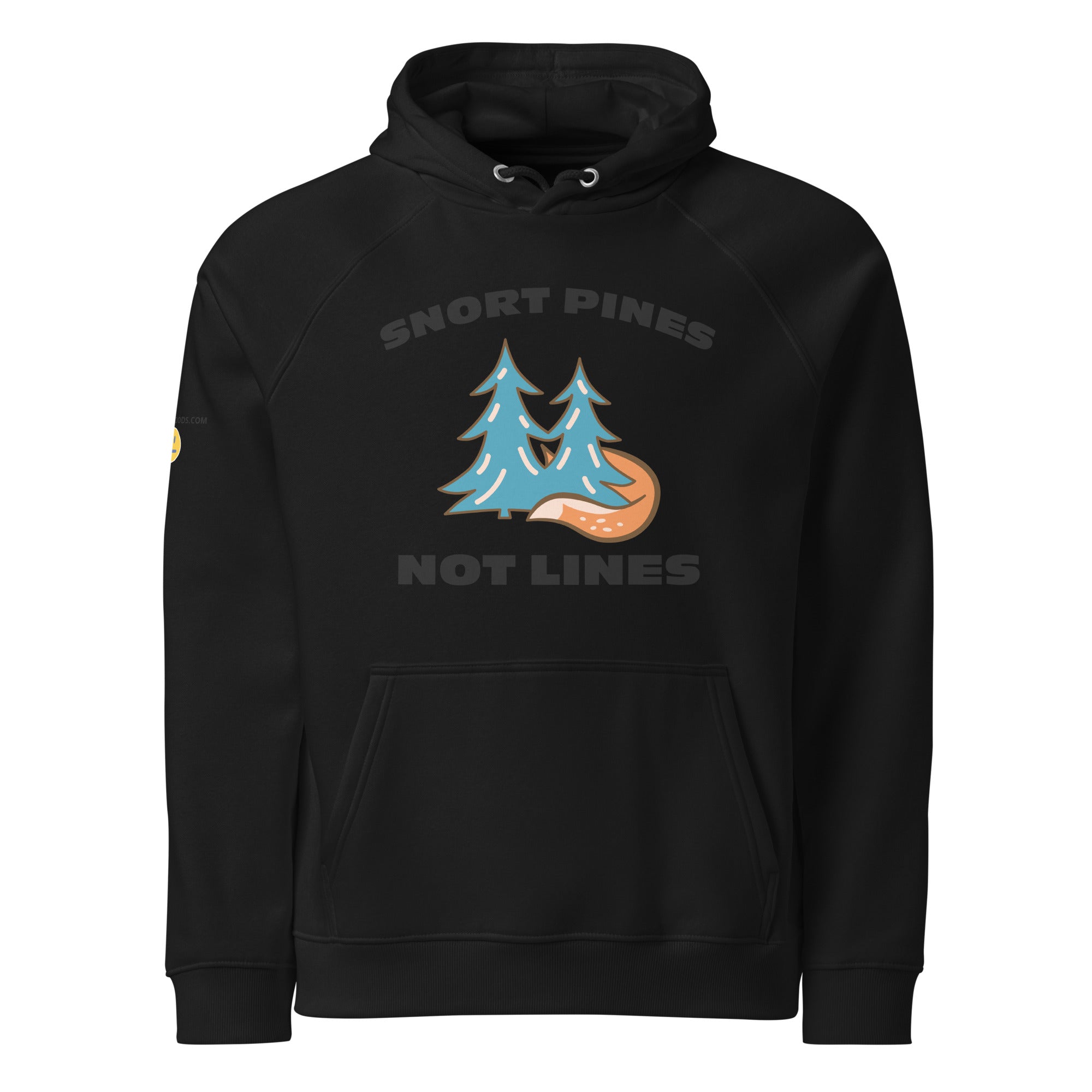 "Snort Pines not Lines"-Unisex eco raglan hoodie
